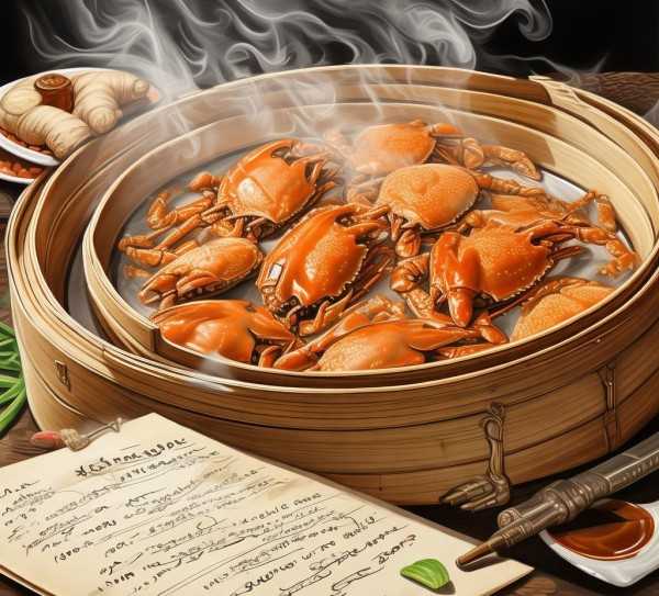 大闸蟹蒸制秘籍，时间掌控，美味即刻呈现